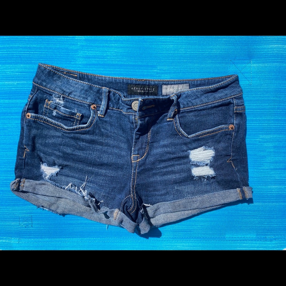 Blue Aeropostale Shorty Shorts